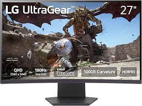 LG 27GS60QC-B UltraGear Curved QHD Gaming Monitor